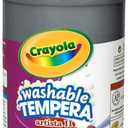 Crayola Washable Tempera Paint For Kids, Black Paint, Classroom Supplies, Non Toxic, 32 Oz Squeeze Bottle