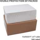 L LIKED 4x6 Direct Thermal Labels, 500pcs Perforated Fanfold, Compatible Zebra & Rollo Printers