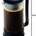 Bodum 34oz Brazil French Press Coffee Maker, High-Heat Borosilicate Glass, Black - Made in Portugal