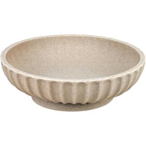 Deobath Large Decorative Bowl - Fruit Bowl for Kitchen Counter - Modern Decorative Bowl for Home Decor,Key Bowl for Entryway Table - Artificial Stone Beige
