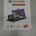 Screen Magnifier Version, Foldable Big Screen Magnifier for Cell Phone, Clear Immersive View,Magnifying Glass for Travel, Suitable for Movies, Videos and Game (Black, 10'')