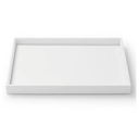 Oirlv Premium White Leather Stackable Jewelry Tray Flat Jewelry Organizer Tray for Jewelry Accessory Trade showcase