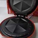 Elite Gourmet EQD-118 Electric Non-Stick 11" Quesadilla Maker, Easy-Slice 6-Wedge, Grilled Cheese Corn Flour Tortilla Snacks, Red