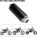 FVRITO Exhaust Pipe Muffler Silencer Kit for 125cc 110cc 70cc Dirt Pit Bike, 28mm Muffler for Chinese XR50 CRF50 Coolster SSR Baja Taotao Atomik Thumpstar Roketa Apollo Motorcycle ATV Parts Black