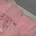 IDOPIP Flower Girl Lace Dress for Kids Wedding Bridesmaid Pageant Party Formal Long Gown Princess Communion Tulle Bow Dresses (11-12 Years, Dusty Pink)