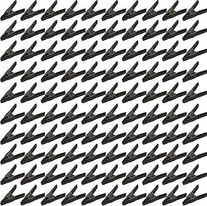 100 pcs. 2" Inch Spring Metal Clamps wholesale Bulk - All Black