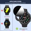 Suoman 5+5 Pack for Samsung Galaxy Watch 8 Ultra 47mm Case, [Anti-Scratch] 9H Tempered Glass Screen Protector+All-Round PC Matte Protective Cover Bumper