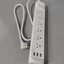 Kasa Smart Plug Power Strip HS300, Surge Protector with 6 Individually Controlled Smart Outlets and 3 USB Ports, Works with Alexa & Google Home, No Hub Required , White