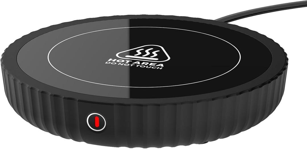 Mug Warmer, Coffee Mug Warmer with Three Temperature Settings, Auto Shut Off Coffee Warmer, Mug Warmer for Desk with Large Heating Plate, Easy to Clean Coffee Cup Warmer for Milk,Tea and Chocolate