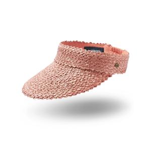 Hemlock Straw Visor for Women | Packable Beach Sun Visor | Sun Protection | One Size (Pink)