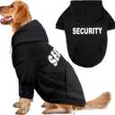 Dog Basic Hoodie Soft Dog Clothes Cold Weather Sweaters for Medium Large Dogs Cozy Fabric Warm Sweatshirt with Leash Hole (Security, XXL (Back: 30.8",Chest: 36.8")