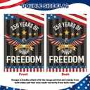 2 x 250 Anniversary Usa Garden Flags for Outside, 250 Anniversary USA Flag 1776-2026 Commemorative Patriotic Yard Sign Outdoor Design Banner 4th of July Decorations Double Sided Waterproof Flag with Eagle Design 250 Year American Flag 12x18 Inch