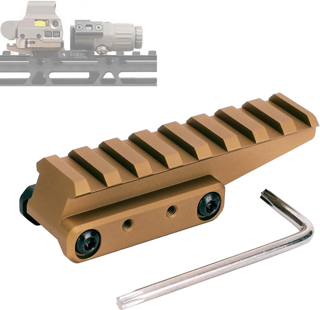 Phoking Optic Riser Mount Picatinny Rail Fast Riser Red Dot Riser for Red Dot Sight Scope Optics (Tan)