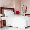 Duvet Cover Twin/Twin XL Size Set - Extra Soft Floral Duvet Cover 68 x 90 with 1 Pillow Sham - Comfy, Breathable Floral Bedding Set - Hotel Luxury & Fade Free w/ Zipper Closures & Ties - Grey Stripes (09 - Fine Lines (No Comforter))