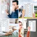 Chore Chart for Kids Dry Erase Chore Board ADHD Tools for Kids to Do List Checklist Task Board Routine Chart Planning Board for Fridge with 10 Sliders and Magnetic Marker, White and Blue, 1 Pack