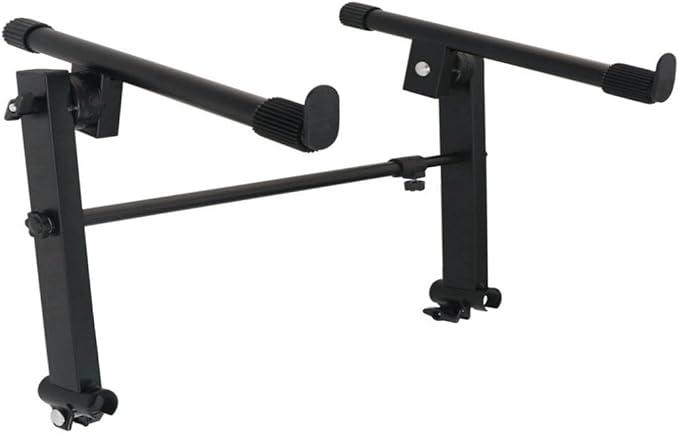LyySangshuo 2 Tier Keyboard stand extension Electric Digital Piano Stand keyboard stand tier Adjustable piano stand for Stacking Keyboards, Electric Pianos, Synths, and Organs , Adjustable, Nonslip Arms and Feet Metal Black