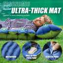 FUN PAC Camping Sleeping Pad,with Foot Pump and Pillow Ultralight Compact Sleeping Mat for Backpacking, Hiking, Tent Portable Single Inflatable Mattress for Outdoor