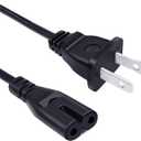 8ft AC Printer Power Cord Replacement for HP OfficeJet Pro 8025 5212 6978 3830 5255 9015 4650 9025 8710 8720 6968 8610 Photosmart 5510 5520 6510 Printer 2 Prong AC Power Cord Cable