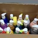 unuaST Acrylic Paint Sets for Adults, 14 Colors Large Bulk Acrylic Paints kits Rich Pigment Art Painting Supplies for Artists/Beginners, Paint Sets for Canvas with Pump, Color Wheel (10oz/300ml) (Clear)