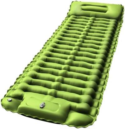 RusChic Sleeping Pad for Camping, Ultralight Inflatable Camping Mat with Pillow Built-in Foot Pump, Compact Camping Pad for Hiking, Tent, Backpacking