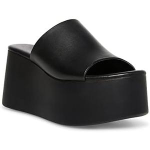 Minshluu Womens Platform Wedge SIides Sandals Open Toe Slip on Lightweight Wedges Sandal, 7,5