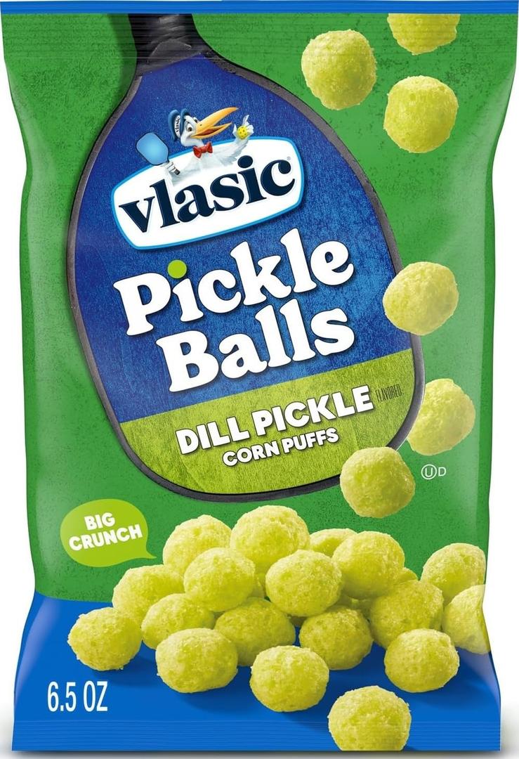 Vlasic Pickle Balls, Dill Pickle Corn Puffs, Pickleball Gifts, 6.5 oz. (EXP 11/25/26)