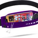 USHAKE Slim Running Belt for Women Men-Runners Phone Holder Fanny Pack, Adjustable, Bounce Free Waist Pouch bag for Workout, Money Belt, Run Gear Accessories Purple