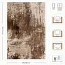 6x9 Area Rugs - Modern Abstract Washable Rug, Ultra Soft Non Slip Low Pile Large Rugs for Living Room, Floor Carpet for Bedroom Dining Room Office Laundry Nursery Home(A-Brown)
