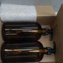 32 Ounce Glass Shampoo and Conditioner Dispenser Bottle with Pump, Shower  1 Liter Body Wash Dispenser for Shower by Kitchentoolz