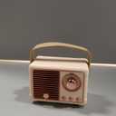 Retro Bluetooth Speaker, Portable Wireless Speaker with Crystal Clear Stereo Sound Rich Bass, Vintage Decor, Birthday Gifts for Women Teenage (Beige)