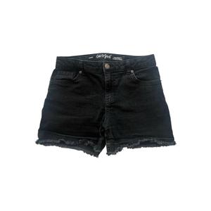 Cat & Jack Black Frayed Hem Denim Shorts L