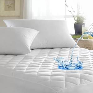 Abstract Bed Mattress Protector Waterproof - Quilted Mattress Pads Fitted - Breathable Soft Topper RV/Travel Trailer - Noiseless - Machine Washable - 44" x75" White