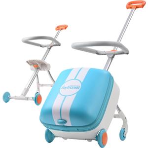 Kids Ride-on Luggage with Spinner Wheels Suitcase, Kid's Ride-On Suitcase Help Your Child Relax, Carry On Trolley Luggage (lightBlue)