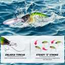 Goture Fishing Lures, Topwater Crankbaits Hard Baits for Bass Trout Freshwater Saltwater, Crank Baits for Bass Fishing, Swimbait Bass Fishing Lures with Tackle Box