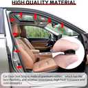 Car Door Seal Strip, 39.3 Feet Long Self Adhesive Auto Rubber Door Weather Stripping Draft Seal Strip with Double Hole, Auto Weather Stripping Edge Protector for Car Window and Door, Engine Cover