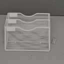 3-Tier Magnetic File Holder, No Drilling Installation File Cabinet Organizer, White Magnetic File Organizer, Magazine Rack, Magnetic Paper Holder for Refrigerator, File Cabinets,White