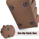 WELKINLAND 17-Pockets Electrician Tool Bag, 14" Portable tool bag, Brown heavy-duty tools bags for men, Mechanics tools bag with shoulder strap