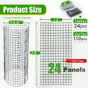 8 Pack Extra Tall Plant Protectors from Animals, 12"x24" Wire Garden Cages for Large Plants Shrubs, 2mm Heavy Duty Metal Mesh Guard for Deer Rabbits, Reusable Garden Protection with Stakes