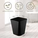 Amyhill 10 Pcs Small Trash Can 2 Gallon Plastic Garbage Can Small Waste Basket for Bathroom Office Kitchen Living Room Bedroom Home Under Desk (Black)