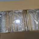 4x6 Acrylic Gold Sign Holders 6 Pack, Vertical Clear Picture Frames with Gold Borders, Double Sided Table Menu Display Stand for Restaurant Signs, Wedding Table Numbers, Photos and Art Display