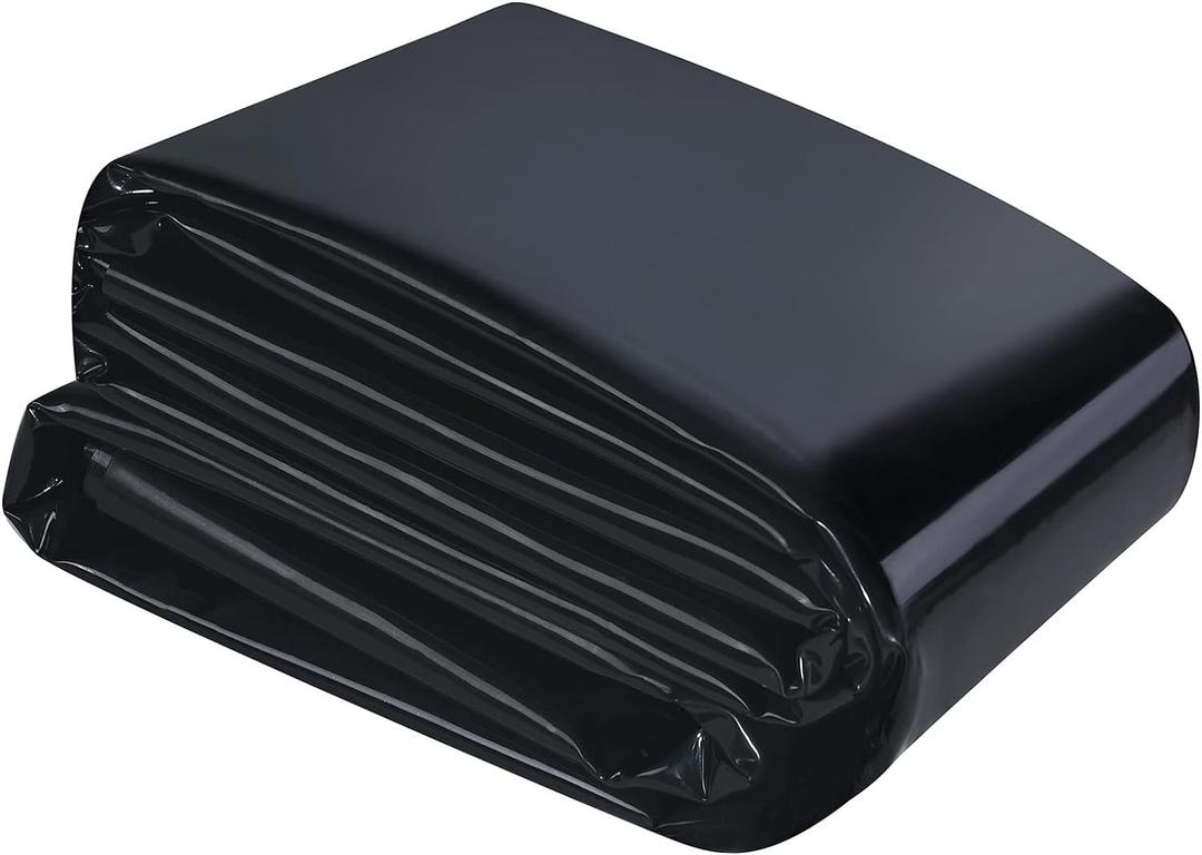 UWIOFF Pond Liner 20 x 25ft 20 mil Pond Liners for Outdoor Ponds, UV Resistant Pond HDPE Liner for Fish Ponds, Pool, Water Features, Fountains, Waterfall and Water Gardens, Black