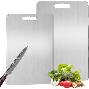Titanium Cutting Board for Kitchen,2 Packs Titanium Cutting Board Hygienic, Durable, Easy to Clean, and Safe  Ideal Size for Everyday Use