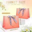 swihorab 20 Pcs Gift Bag, Large Treat Boxes Portable Paper Gift Bag with Handles, Mini Gift Bags for Wedding Birthday Party Supplies, Gradient Orange