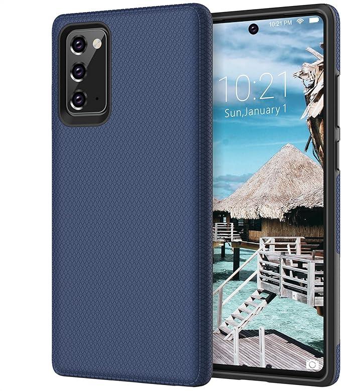 Galaxy Note 20 Case, Samsung Note 20 Case Liquid Silicone Case Dual Layer Hard PC Soft Silicone Rubber Bumper Slim Fit Protective Phone Case for Samsung Galaxy Note 20 5G, Night Blue