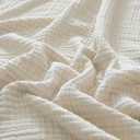 PHF 100% Cotton Muslin Throw Blanket 50" x 60", 4-Layer Lightweight and Breathable Blanket, Luxuriously Soft Gauze Throws for Couch Bed Sofa, Ideal Gift Choice, Oat Milk