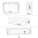 APREUTY Clear Makeup Bags, TSA Approved 6Pcs Cosmetic Makeup Bags Set Clear PVC with Zipper Handle Portable Travel Luggage Pouch Airport Airline Organization (White)