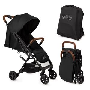 Lightweight Travel Stroller for Baby & Toddlers - Easy Fold & Compact Stroller for Airplane with Canopy, Storage Basket, Multi-Position Recline & Convenient One-Hand Fold, Travel Bag Included (Black)