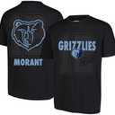 Ultra Game Men's NBA Official Super Soft Fly High Players T-Shirt, Memphis Grizzlies, Ja Morant, Black, Medium