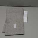 HOMEIDEAS Light Grey Blackout Linen French Door Curtains, Privacy Door Window Curtains, Modern Farmhouse Window Covering for Bedroom Decor, W26 x L40 Inch, 1 Panel