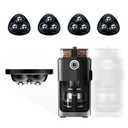 Appliance Casters - Furniture Sliders & Appliance Rollers for Kitchen, Coffee Machine, Blender, Oven - Helps Mom or Wife Easily Solve Countertop Sliding (Black, 4pcs)